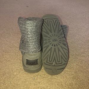 Grey used crochet button uggs
